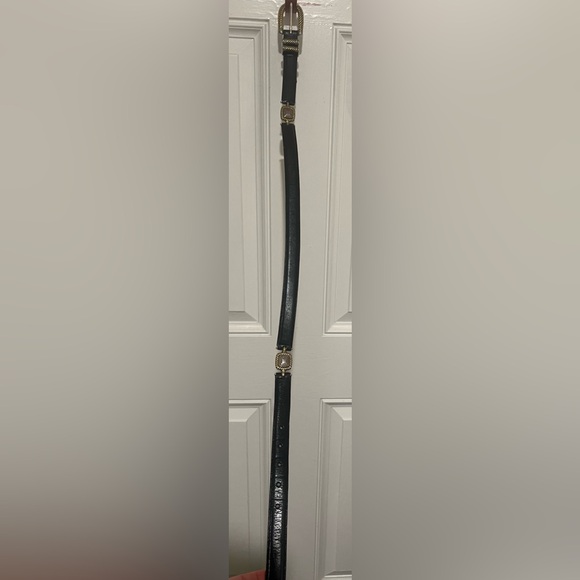 Vtg Brighton Classics Women’s Sz M 30 Black Belt Gold Silver 4B814 Made In USA - Picture 16 of 16